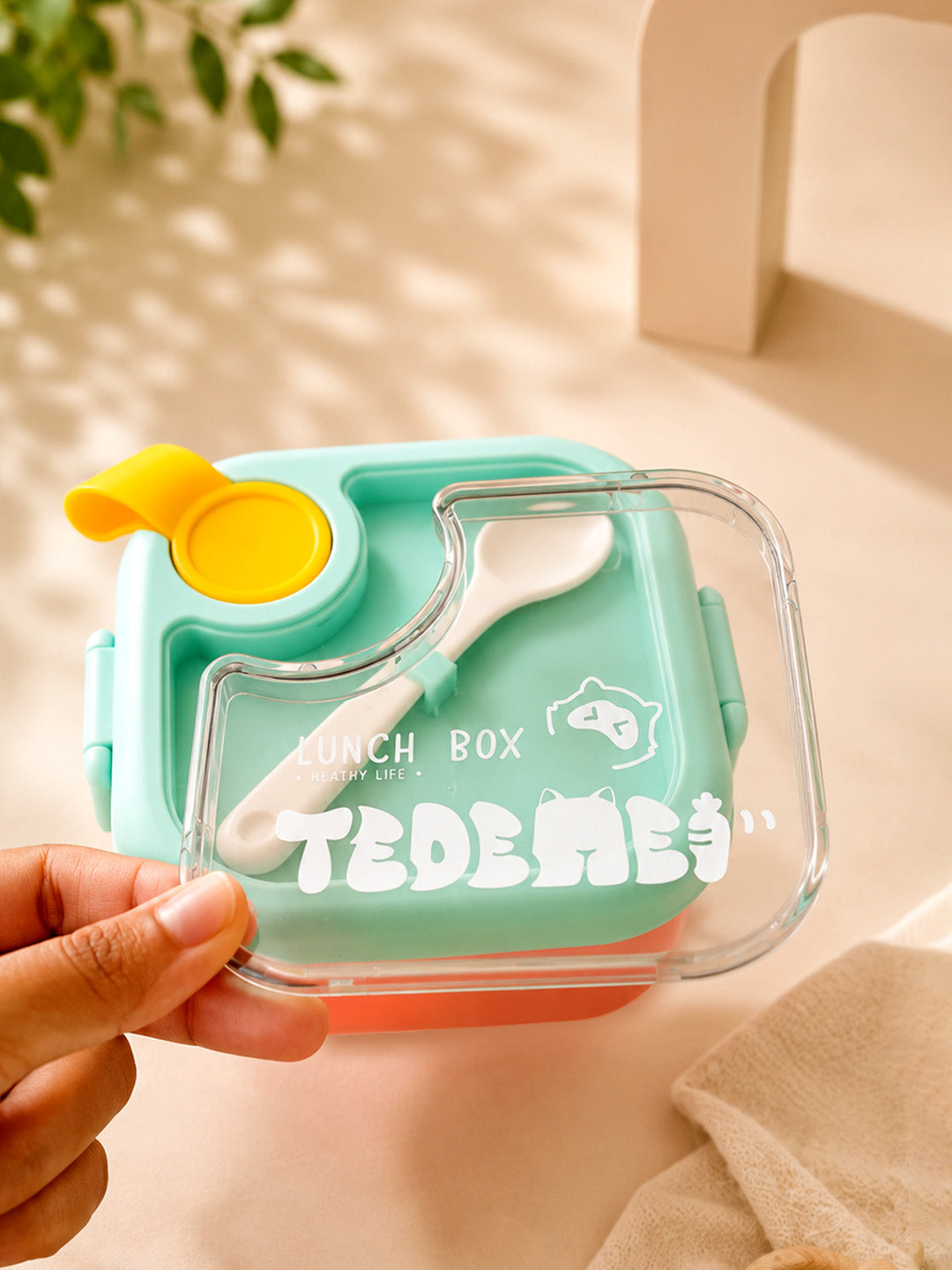 2-Tier Kids Lunch Box | Leak-Proof | BPA-Free | Spoon & Scissor Included