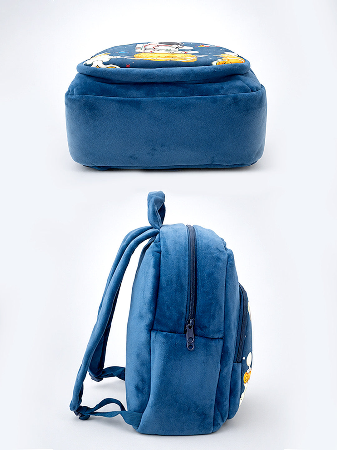 Kids Soft Plush Astronaut Space Backpack – Navy Blue