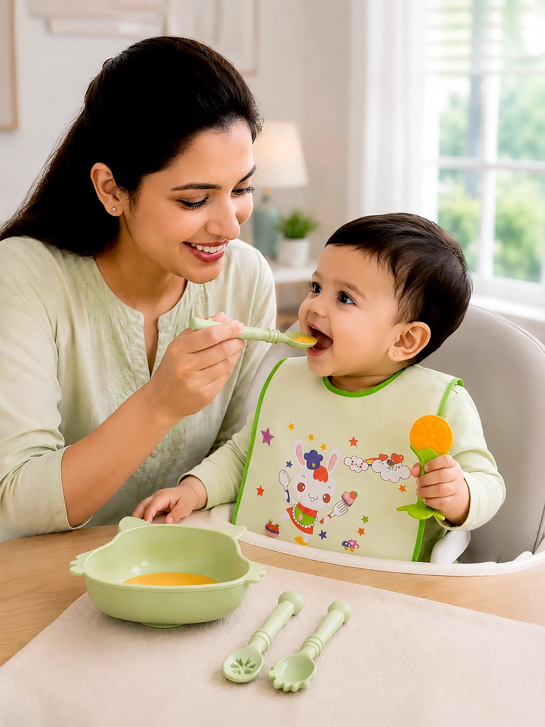 7-Piece Baby Weaning Gift Hamper | Silicone Feeding Set | 0–24 Months