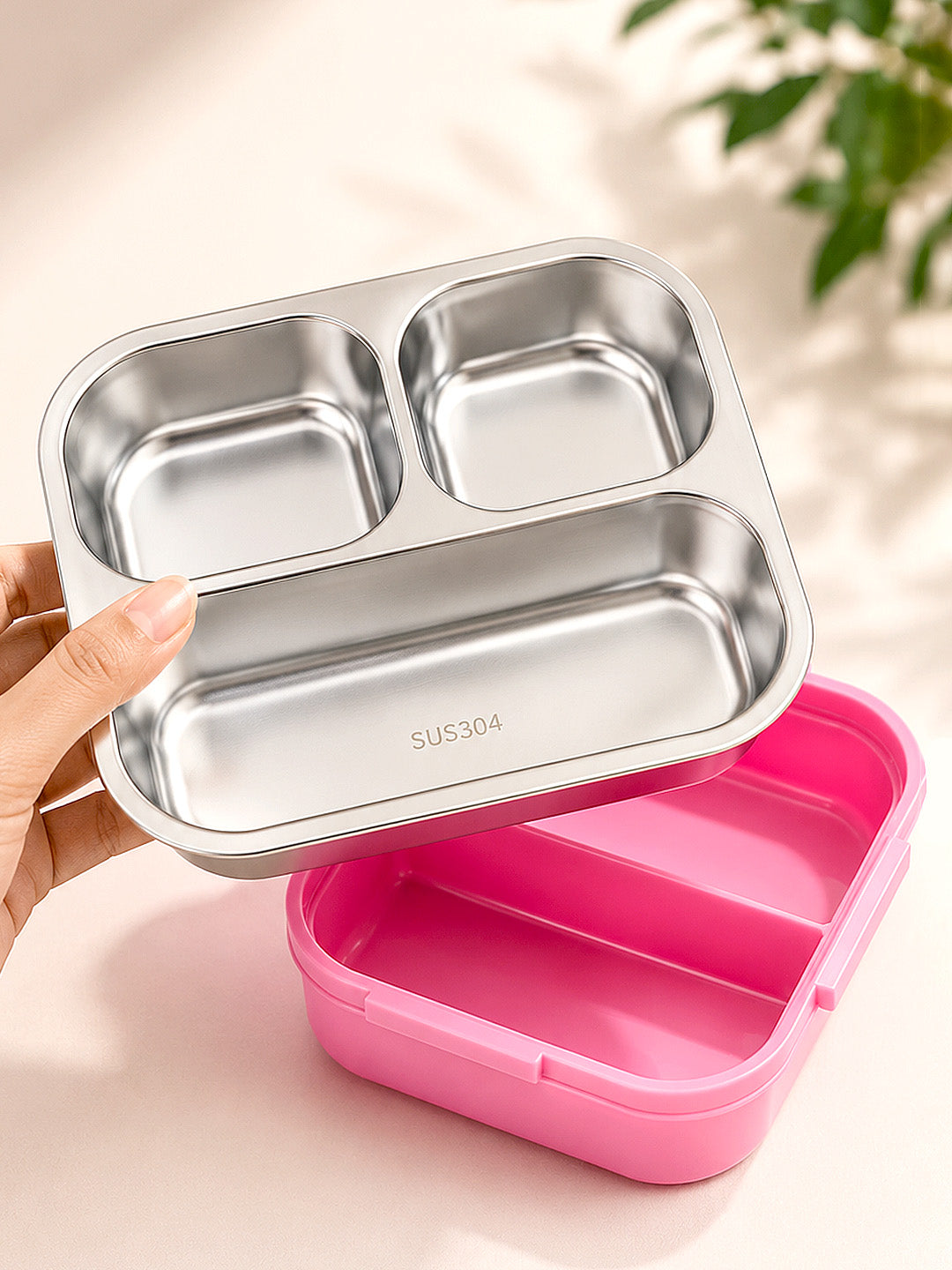 Mermaid Unicorn 2-Tier Kids Lunch Box | SUS304 Stainless Steel | Leak-Proof | Spoon & Sauce Box Included
