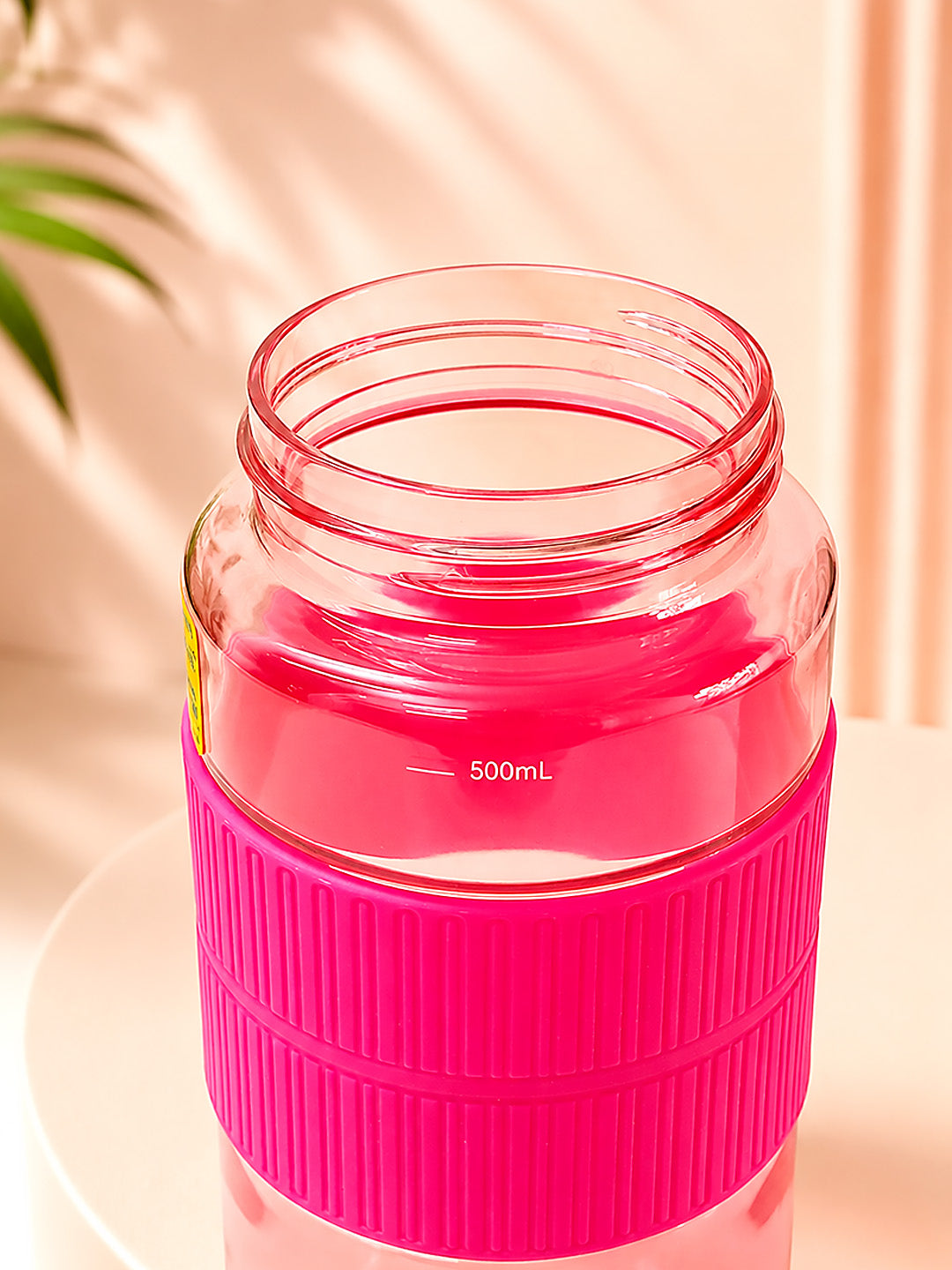 Pink Kids Water Bottle — 500ml | One-Touch Flip Lid & Built-in Straw