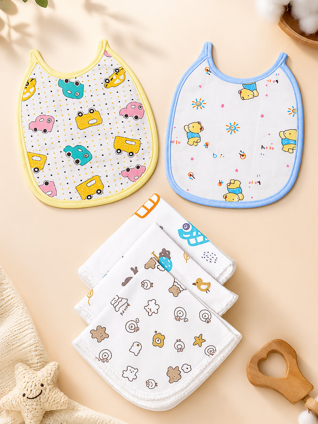 18-Piece Crawling Baby Gift Hamper | Pure Cotton | Knee Pads & Teether | 6–12 Months