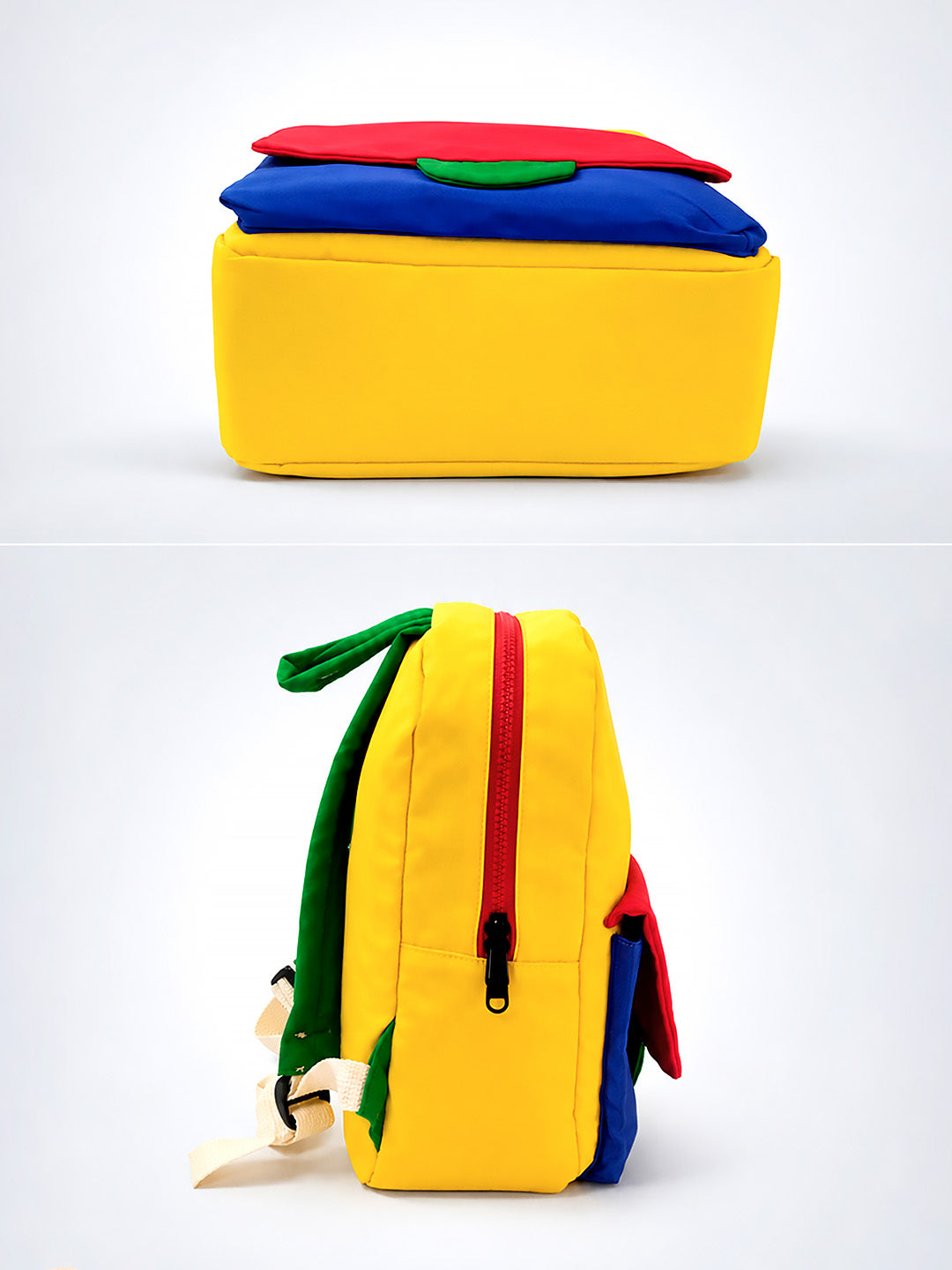 Smiley Face Kids Backpack – Bright Multicolour Toddler & Kids School Bag with Safety Leash