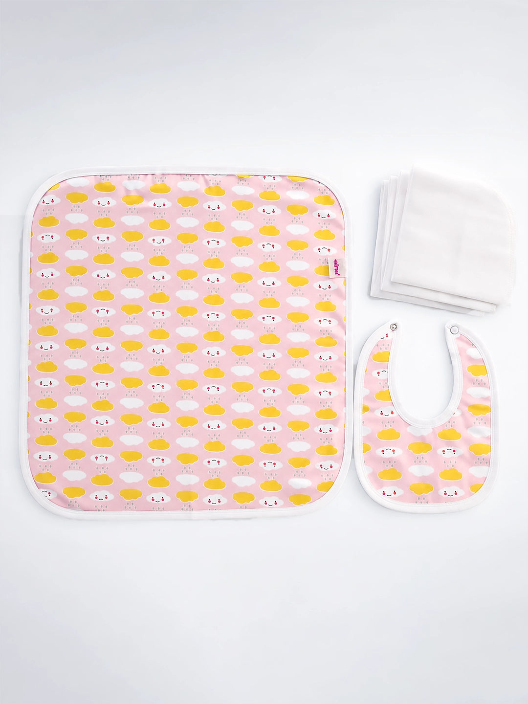 Newborn | Welcome Baby | 23-Piece Pure Cotton | Happy Clouds | Pink Suitcase | Baby Girl | 0–3 Months