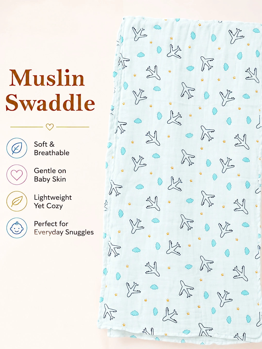 Newborn | Exclusive Muslin Cotton  |17-Piece Gift set  | Gift Box | Baby Boy & Girl | 0–6 Months