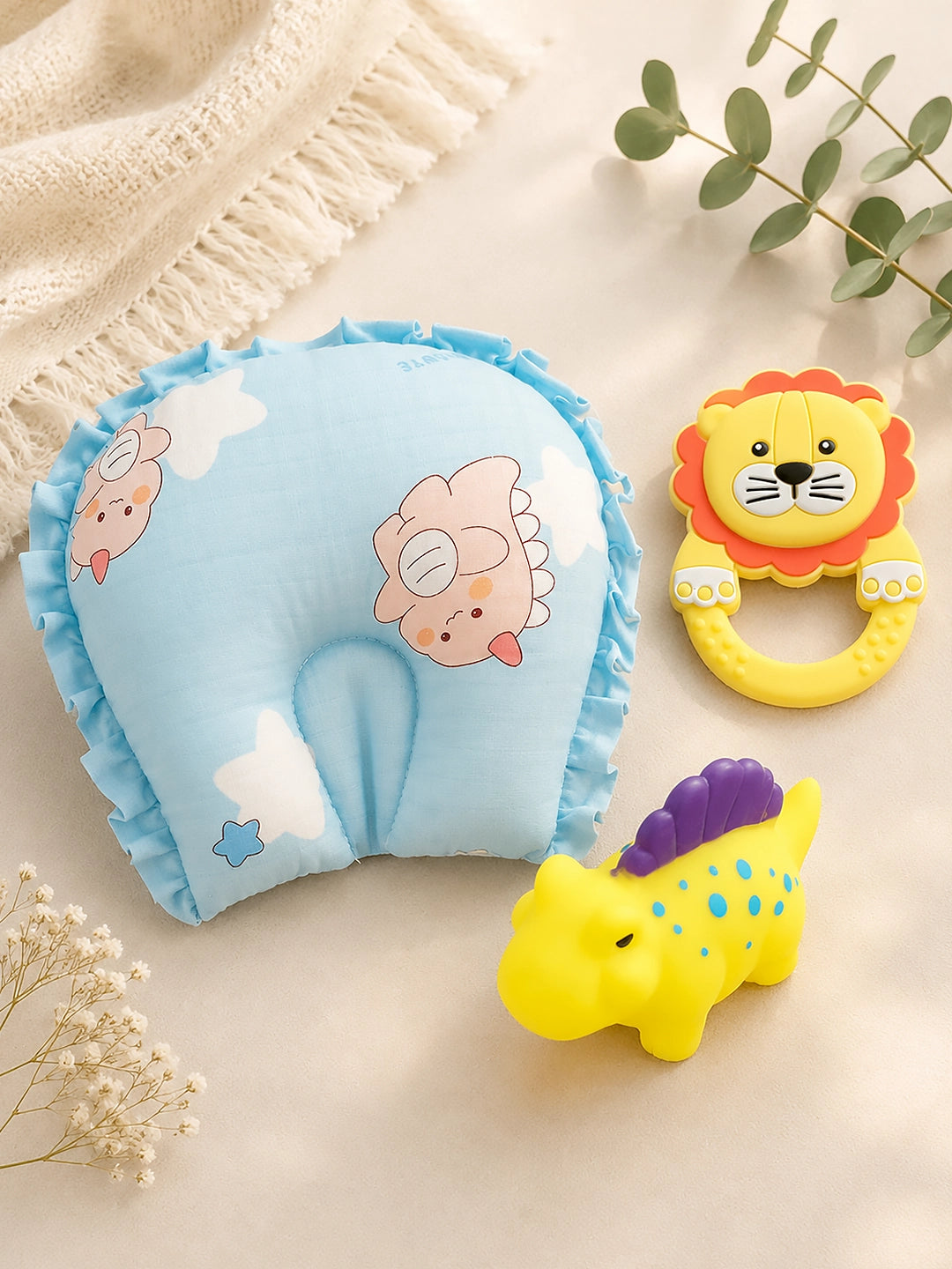 22-Piece Newborn Baby Gift Hamper | Pure Cotton | Yellow Suitcase | 0–3 Months