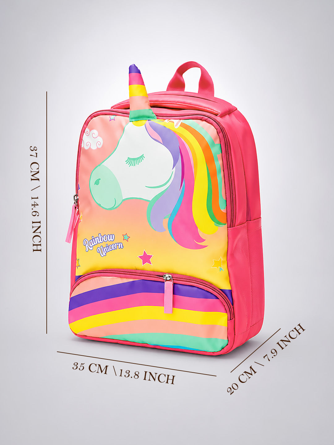 Rainbow Unicorn Kids Backpack – Pink School Bag for Girls