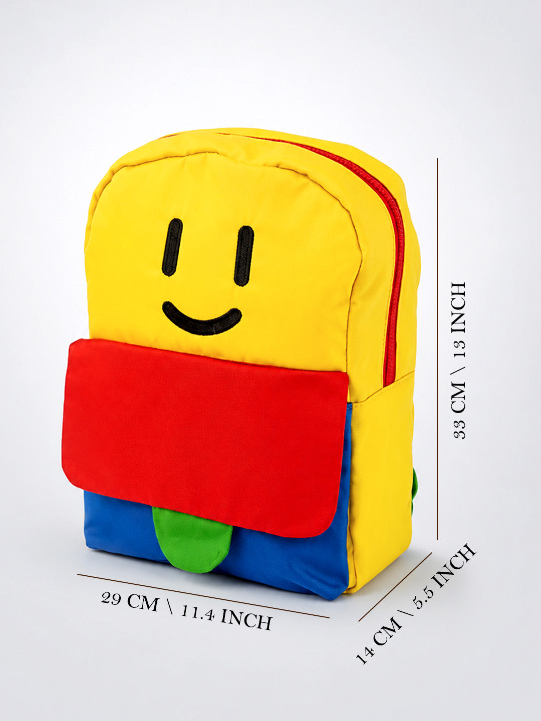 Smiley Face Kids Backpack – Bright Multicolour Toddler & Kids School Bag with Safety Leash