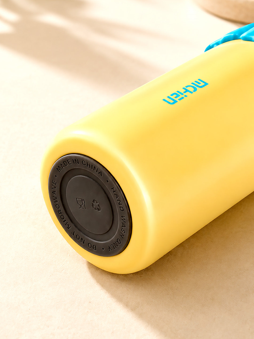 Yellow Stainless Steel Water Bottle | Flip Lid, Straw & Carry Loop