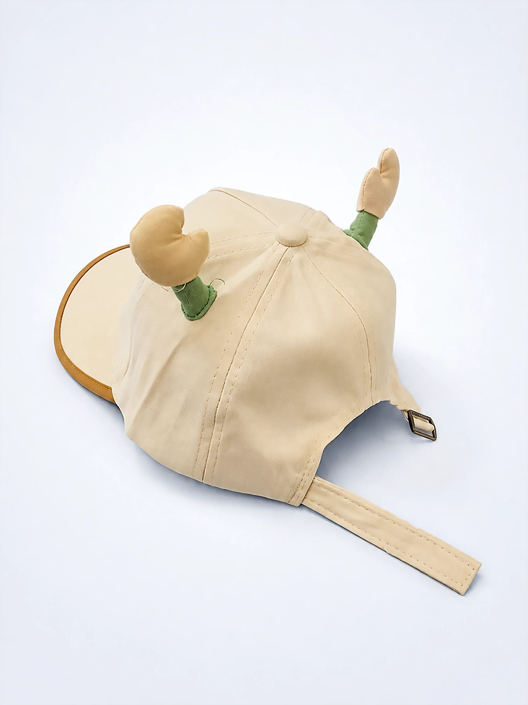 Beige 3D Crab Kids Baseball Cap | Adjustable Fit | Boys & Girls 2–6 Years