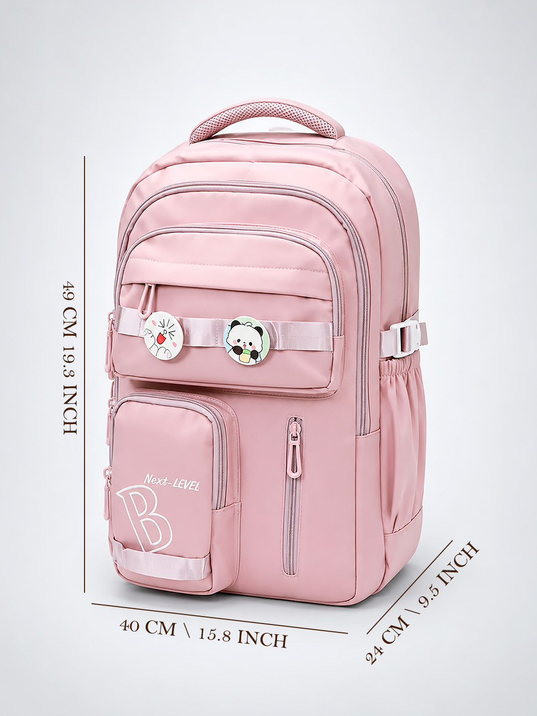 Next-Level Premium Pink School Backpack for Kids & Teens