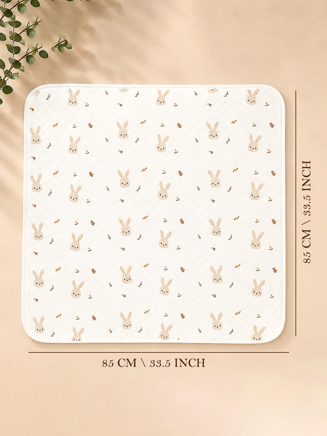 Bunny Garden 6-Layer Muslin Cotton Baby Swaddle Blanket | 4-in-1 | 85×85 cm
