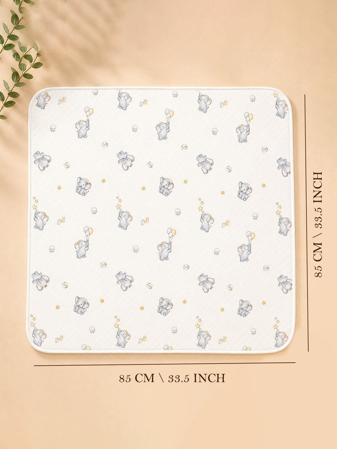Little Elephant 6-Layer Muslin Cotton Baby Swaddle Blanket | All-Season | 85×85 cm