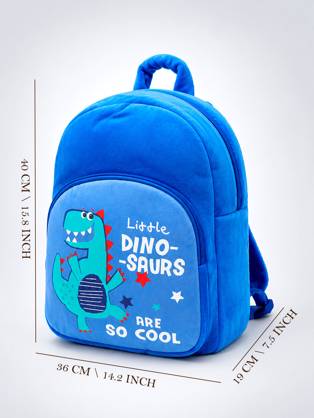 Blue Dinosaur Plush Kids Backpack – "Little Dino-Saurs Are So Cool"
