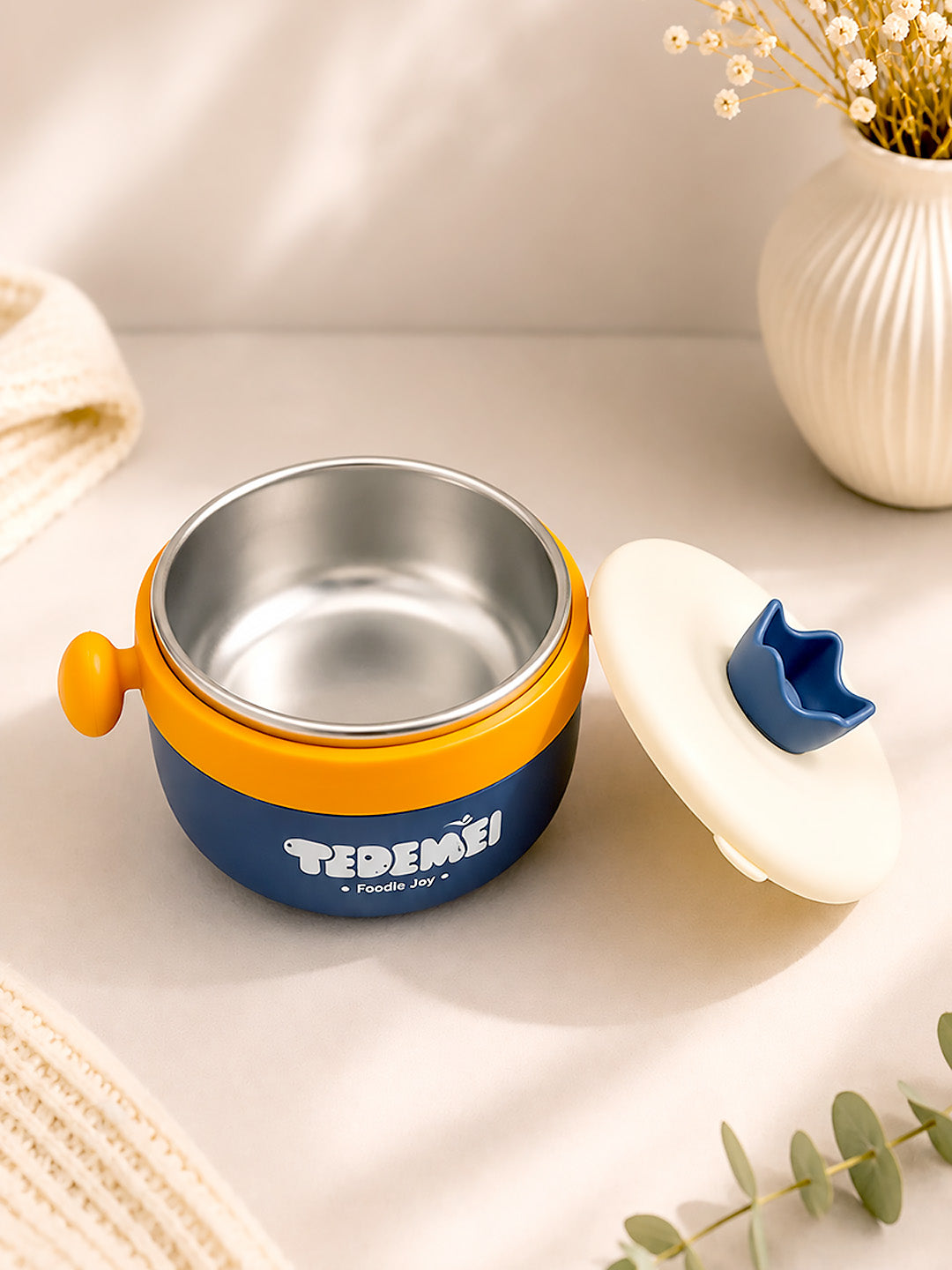 Kids Insulated Stainless Steel Lunch Bowl | Hot Water Warm-Keep | Fork & Spoon Included