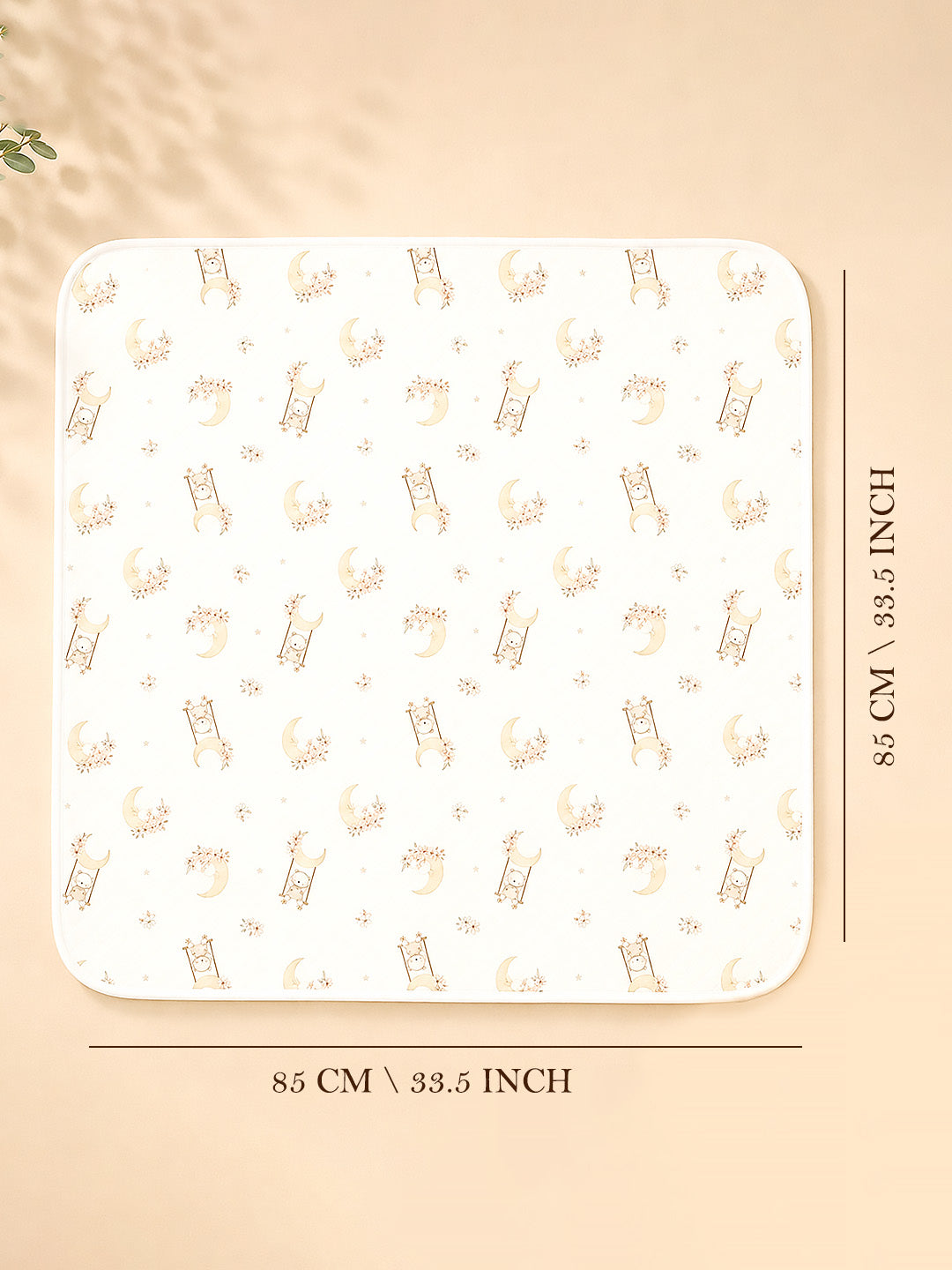 Moonlit Bear 6-Layer Muslin Cotton Baby Swaddle Blanket | 4-in-1 | 85×85 cm