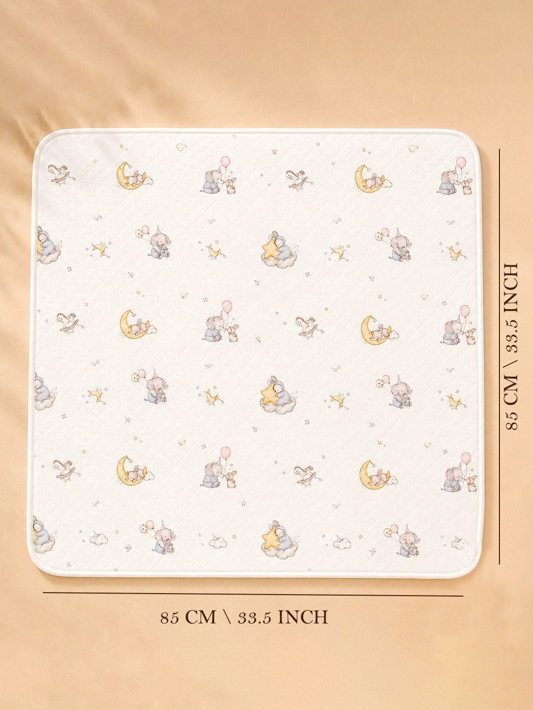 Dreamy Elephant & Bunny 6-Layer Muslin Cotton Baby Swaddle Blanket | 4-in-1 | 85×85 cm