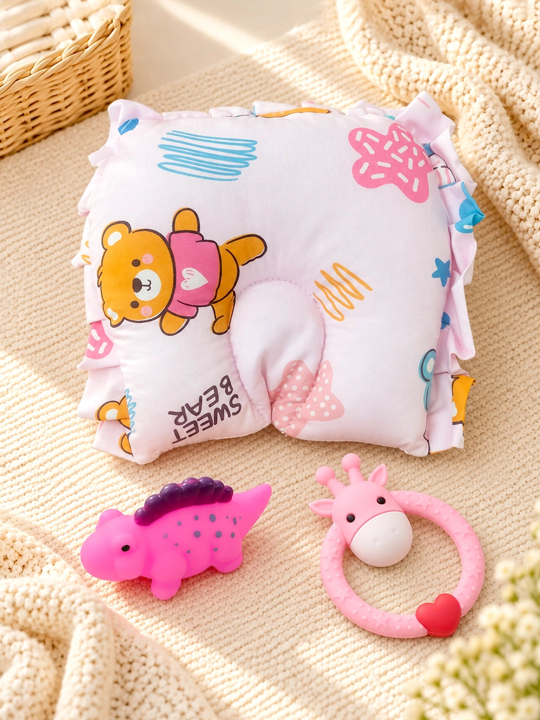 Newborn | Welcome Baby | Baby Shower | 22-Piece Gift Set | Pure Cotton | Good Morning Pink Suitcase | Baby Girl | 0–3 Months