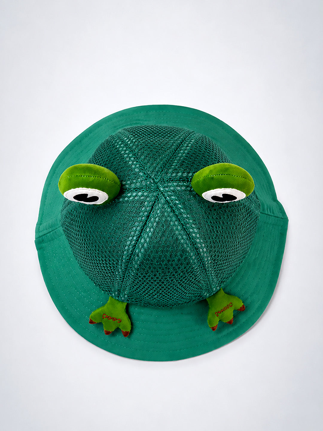 Green 3D Frog Baby Bucket Hat | Breathable Mesh | Infants & Toddlers