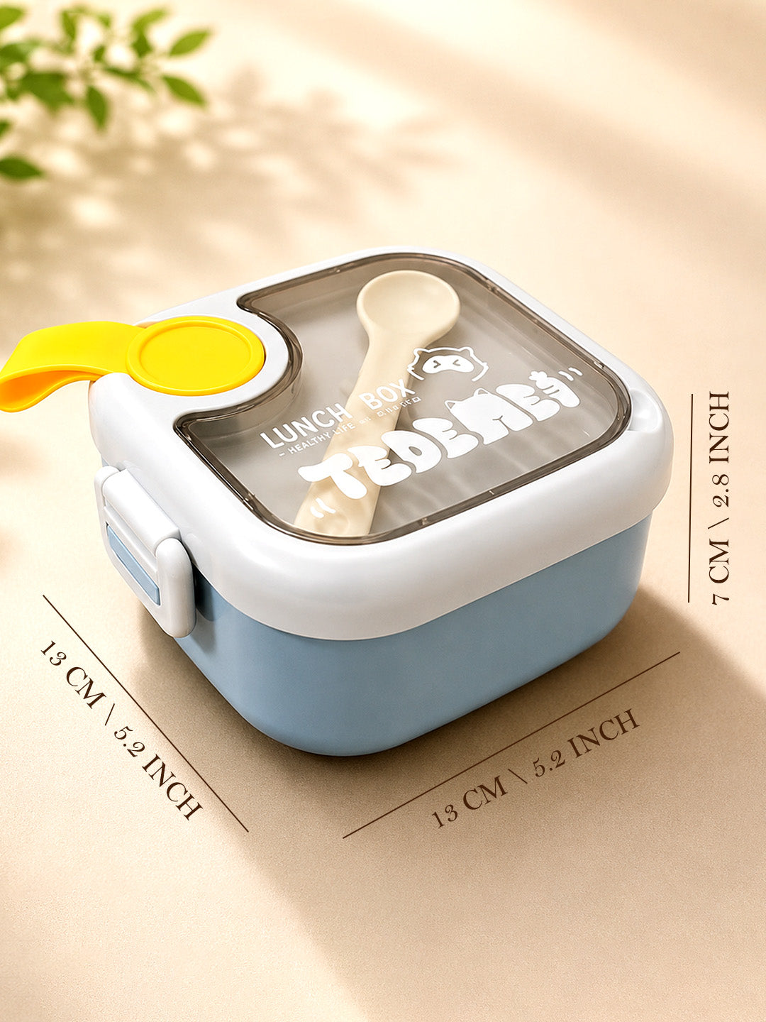 2-Tier Kids Lunch Box | Removable Inner Bowl | Spoon & Scissor Included | BPA-Free