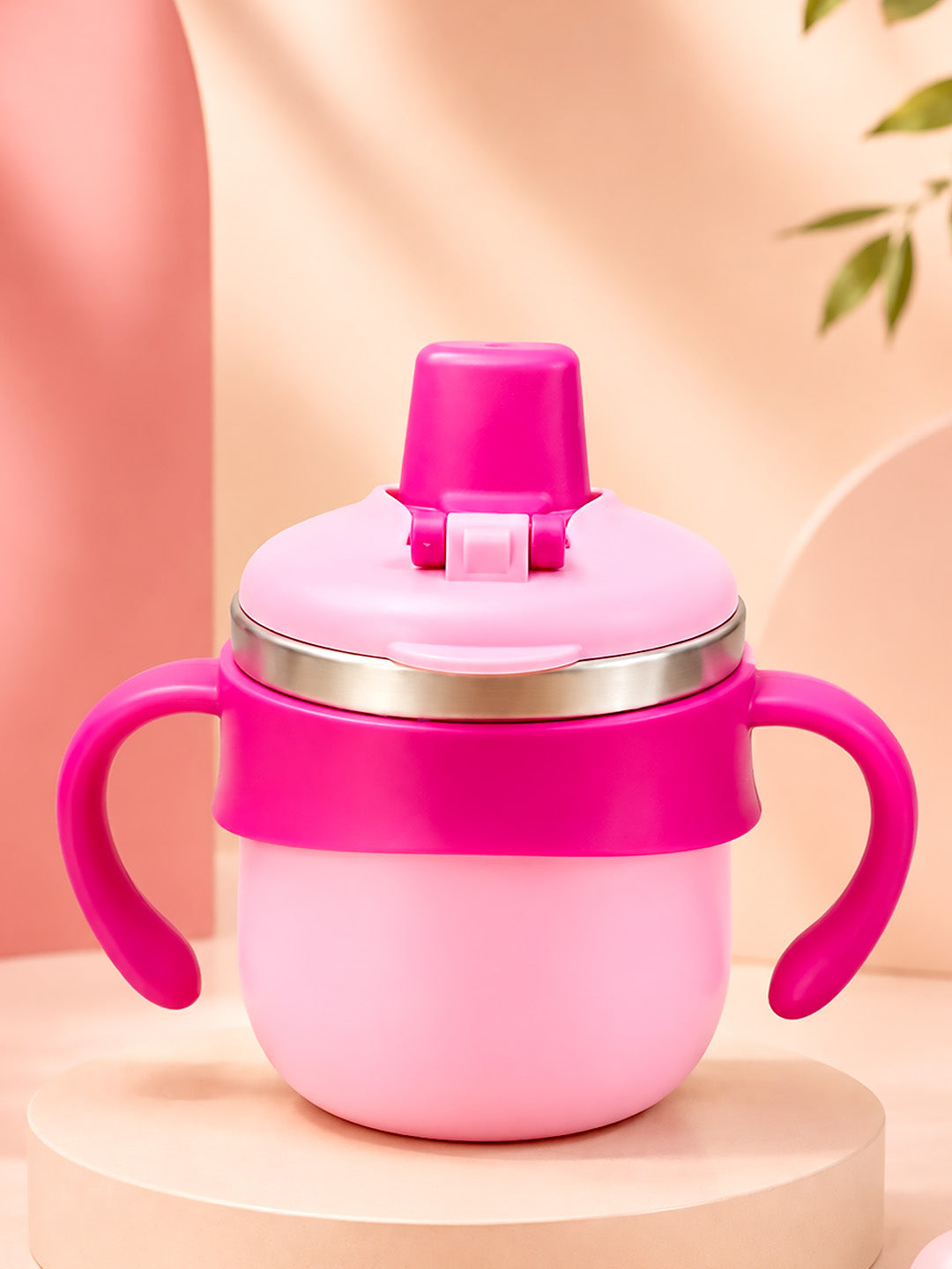 Bunny Stainless Steel Sipper Bottle for Babies & Toddlers — 250ml | Spill-Proof Spout & Flip-Top Straw