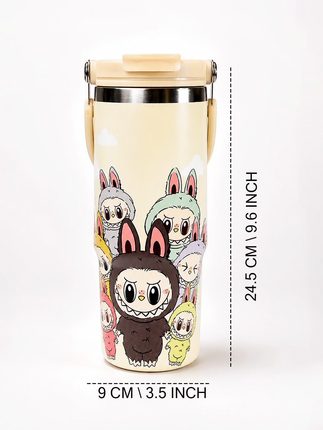 Bunny Monster Crew Stainless Steel Kids Tumbler | Dual Lid & Straw