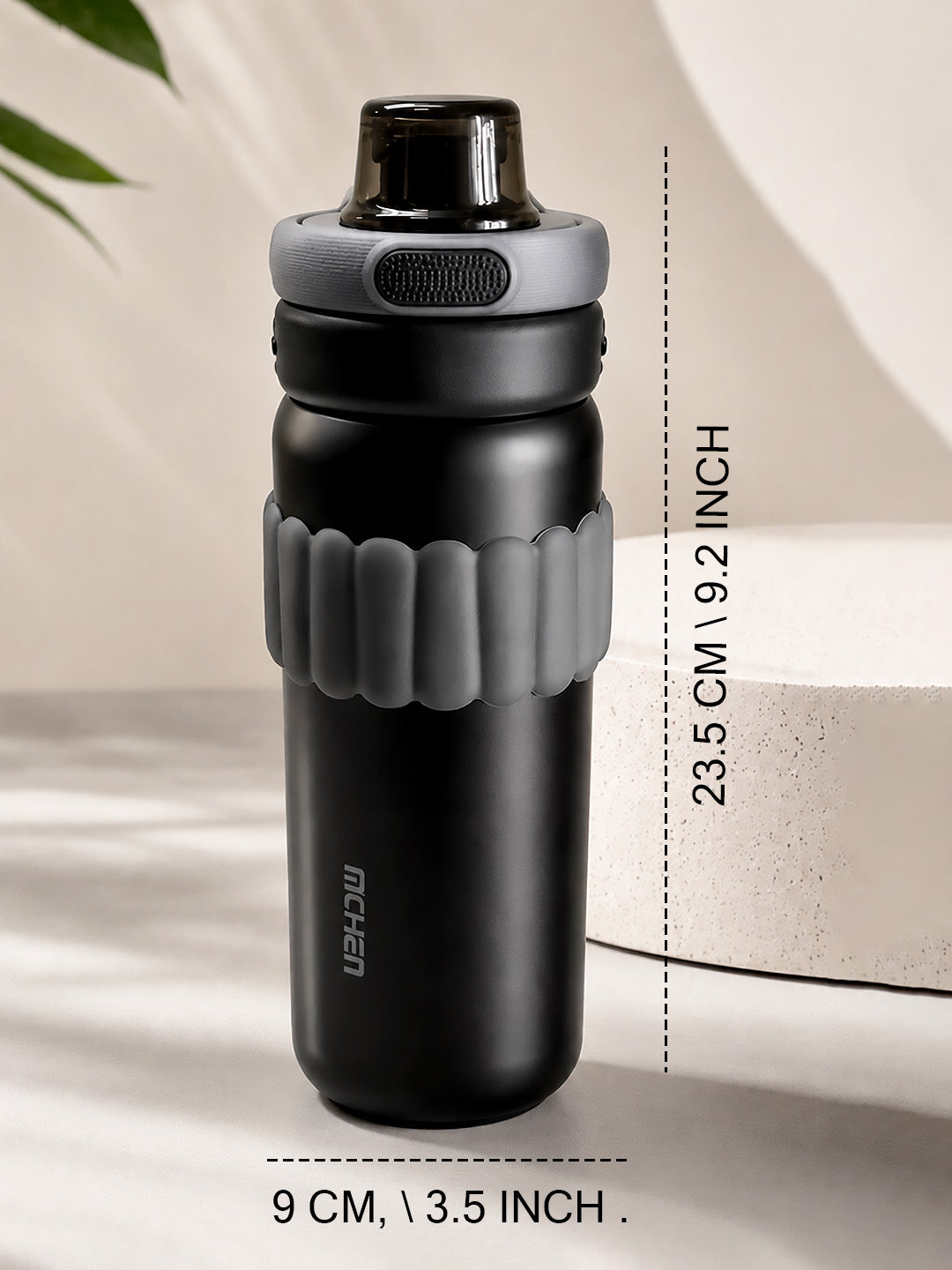 Black Stainless Steel Kids Water Bottle with Flip Lid, Straw & Carry Loop