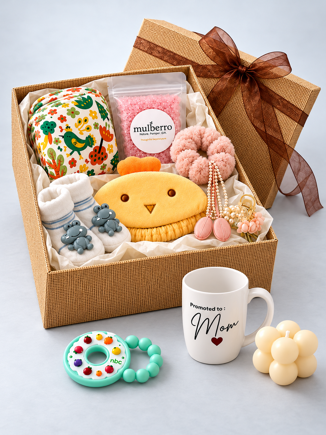 New Mom | Postpartum Care | 15-Piece Jute Box Gift Hamper